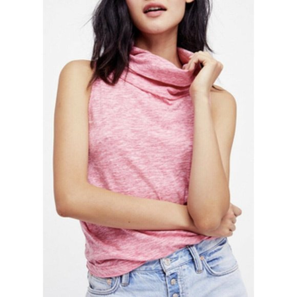 Free People Tops - Free People Sleeveless Cowl Neck Tank Red XS